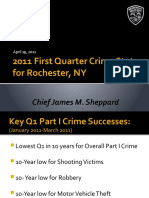 RPD 1st Quarter 2011 Crime Stats Media Presentation
