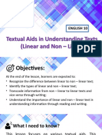 Textual Aids in Understanding Texts (Linear and Non - Linear Text)