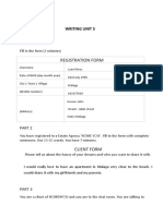 Registration Form: Writing Unit 5