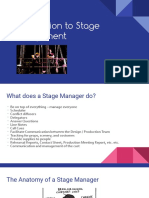 Introduction To Stage Management - PowerPoint