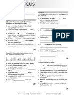 Focus2 2E Unit Test Vocabulary Grammar UoE Unit1 GroupA