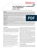 Mesenteric Venous Thrombosis As A Complication of Appendicitis in An Adolescent