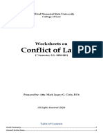 Conflict of Laws Ws 1