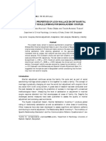 Psychometric Properties of Lock-Wallace Short Marital Adjustment Scale (Lwsmas) For Bangladeshi Couples