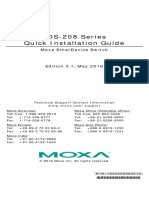 Eds-208 Series Quick Installation Guide: Moxa Etherdevice Switch