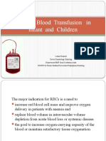 Rational Blood Transfusion in Infant and Children