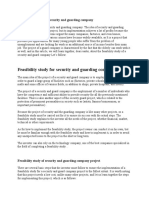 Feasibility Study For A Security and Guarding Company