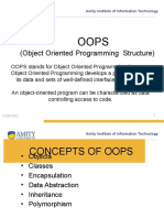 (Object Oriented Programming Structure) : Amity Institute of Information Technology