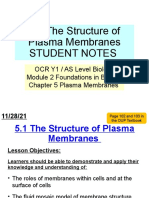 5.1 The Structure of Plasma Membranes Student Notes