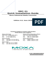 IMC-21 Quick Installation Guide: Moxa Industrial Media Converter