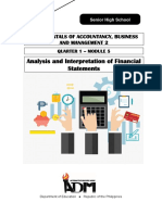 FABM2 - Q1 - Module 5 - Analysis and Interpretation of Financial Statements