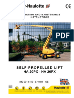 Self-Propelled Lift Ha 20Px - Ha 26Px: Operating and Maintenance Instructions