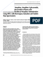 Determination of Morphine Morphine 3 Glu