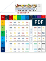 Time Table Level 5 - 10