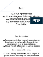 Four Approaches Linear-Stages-of-Growth Models Structural-Change Models International Dependence Revolution