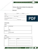 Gordon's Functional Health Pattern For Geriatric Clients