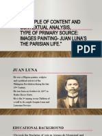 Example of Content and Contextual Analysis, Type of Primary Source: Images Painting-Juan Luna'S The Parisian Life.