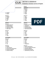 Focus4 2E Unit Test Vocabulary Grammar UoE Unit2 GroupA B ANSWERS