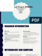 Research Project (PM600) : Research Presentation Don Trubshaw Group A T298274 2020/2021