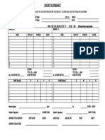 Cricket Score Sheet