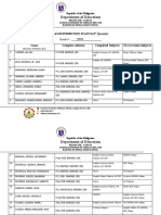 G9 VALLE Learners LAS Distribution Status