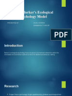 Roger Barker's Ecological Psychology Model