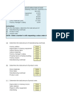 E1-4 Determine The Total Amount of Various Types of Costs: Instructions