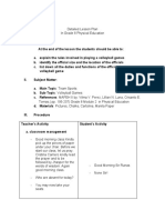 Detailed Lesson Plan in Grade 8 Physical