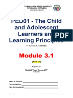 Module 3.1 - The Child and Adolescent Learners and Learning Principles