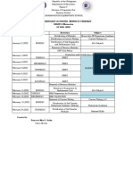 Class Scheduleof Activities Month of February GRADE 2-Masunurin SY 2021-2022 Date Date Activities Subject