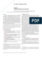 Water-Soluble Chloride in Mortar and Concrete: Standard Test Method For