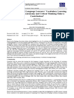 Promoting Second Language Learners' Vocabulary Learning Strategies: Can Autonomy and Critical Thinking Make A Contribution?