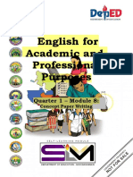 English For Academic and Professional Purposes: Quarter 1 - Module 8
