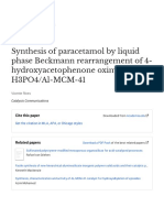 Synthesis of Paracetamol by Liquid Phase Beckmann Rearrangement of 4-Hydroxyacetophenone Oxime Over H3PO4/Al-MCM-41