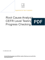 Root Cause Analysis CEFR Level Testing Progress Checking