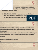 Mental and Emotional Health