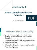 Cyber Security III Access Control and Intrusion Detection: Dr. Smita Kachole