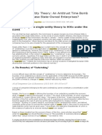 The Single-Entity Theory: An Antitrust Time Bomb For Chinese State-Owned Enterprises?