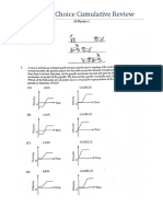 Multiple Choice Cumulative Review: Part I: Kinematics