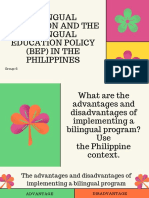 Bilingual Education and The Bilingual Education Policy (Bep) in The Philippines