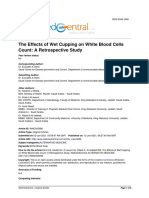 The Effects of Wet Cupping On White Blood Cells Count A Retrospective Study