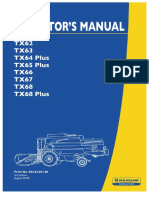 New Holland TX Series Combine Handbook