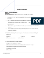 Linear Arrangements: Model 1: Simple Arrangement Exercise 1