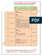 New Revisied General English Class + Test Schedule