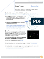 Orbital Motion - Kepler's Laws: Answer Key