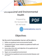 Occupational and Environmental Health: Prepared by Ms Yasmeen Bibi MR Asif Shah