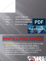 Name:-Arpita Guha Roy Subject: - B.Ed 106 Economics Topic: - Global Economic Concept Year: - B.Ed First Year