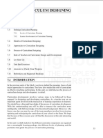 Unit 7 Curriculum Designing: Structure