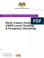 Root Cause Analysis CEFR Level Testing Progress Checking