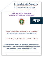 Four-Year Bachelor of Science (B.SC.) (Honors) : Visvesvaraya Technological University